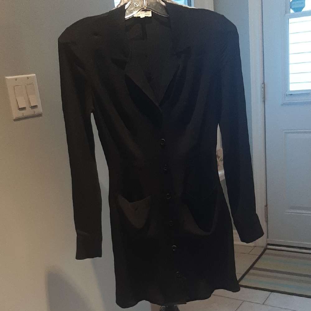 Wilfred🖤Classic Shirt Dress Long Sleeve Dress with Front Pockets Size00 - Picture 2 of 10
